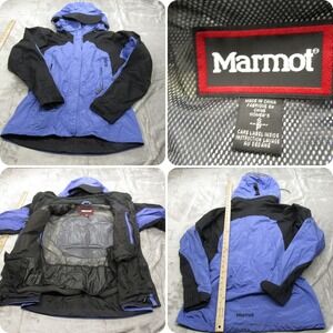 Marmot Womens Jacket Small Purple Hooded Waterproof 3in1‎ Shell Ski Snowboard